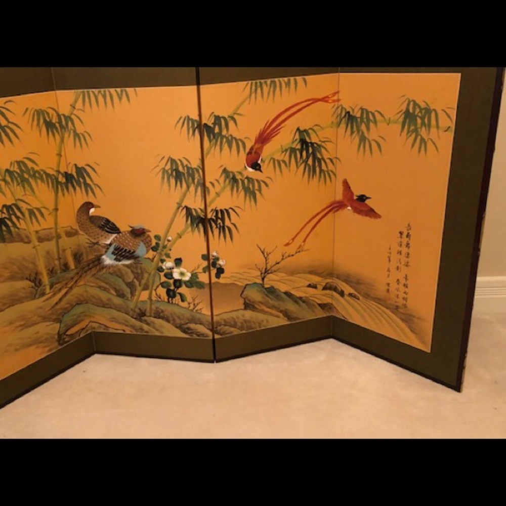Oriental silk screen